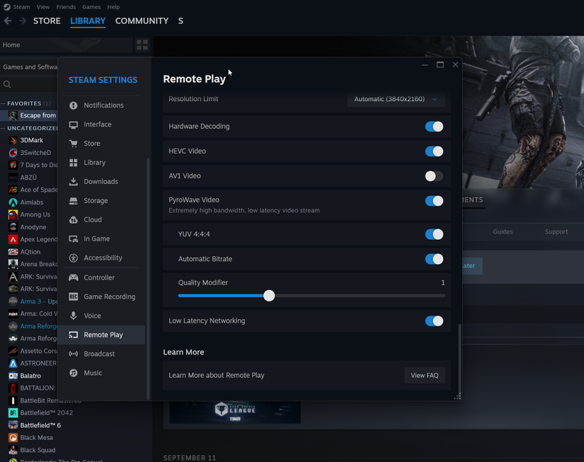 pyrowave-beta settings