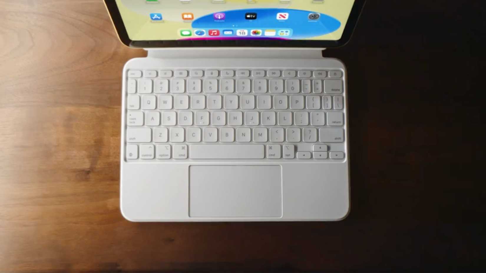 Apple Magic Keyboard Folio on the desk