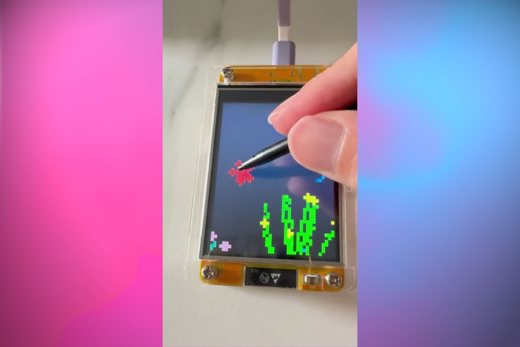 This project turns your ESP32 CYD into a pixel aquarium with ~100 species of life