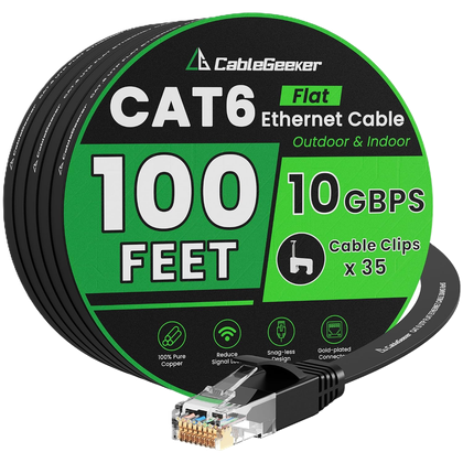 Transparent render of a black Ethernet cable