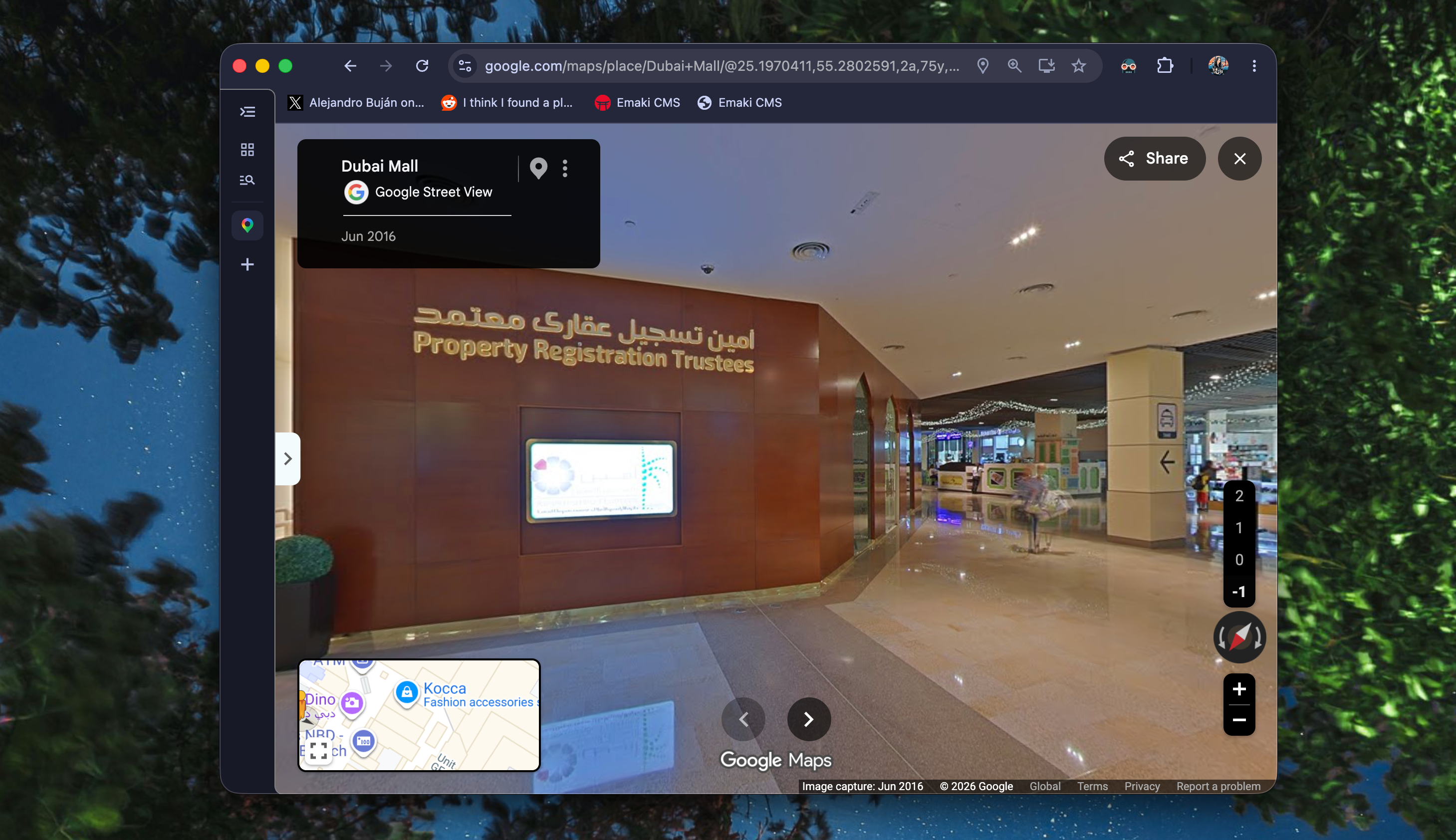 Google Maps Street View of the Property Registration Trustees office in Dubai Mall