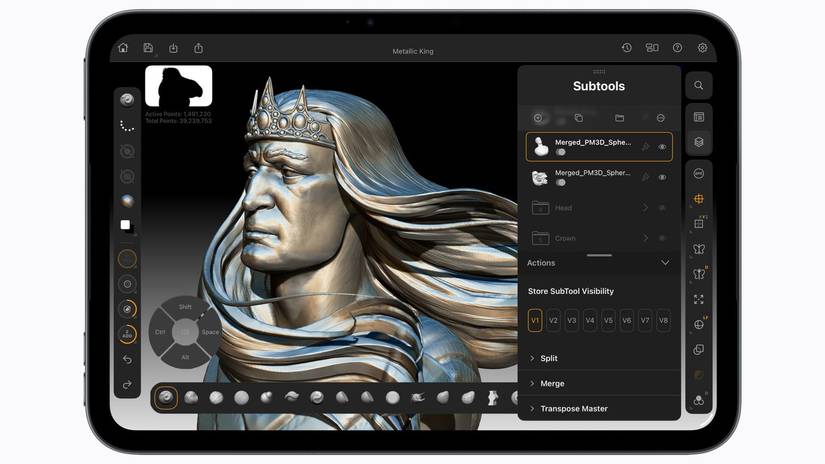 The iPad mini 2026 running a high-end app 