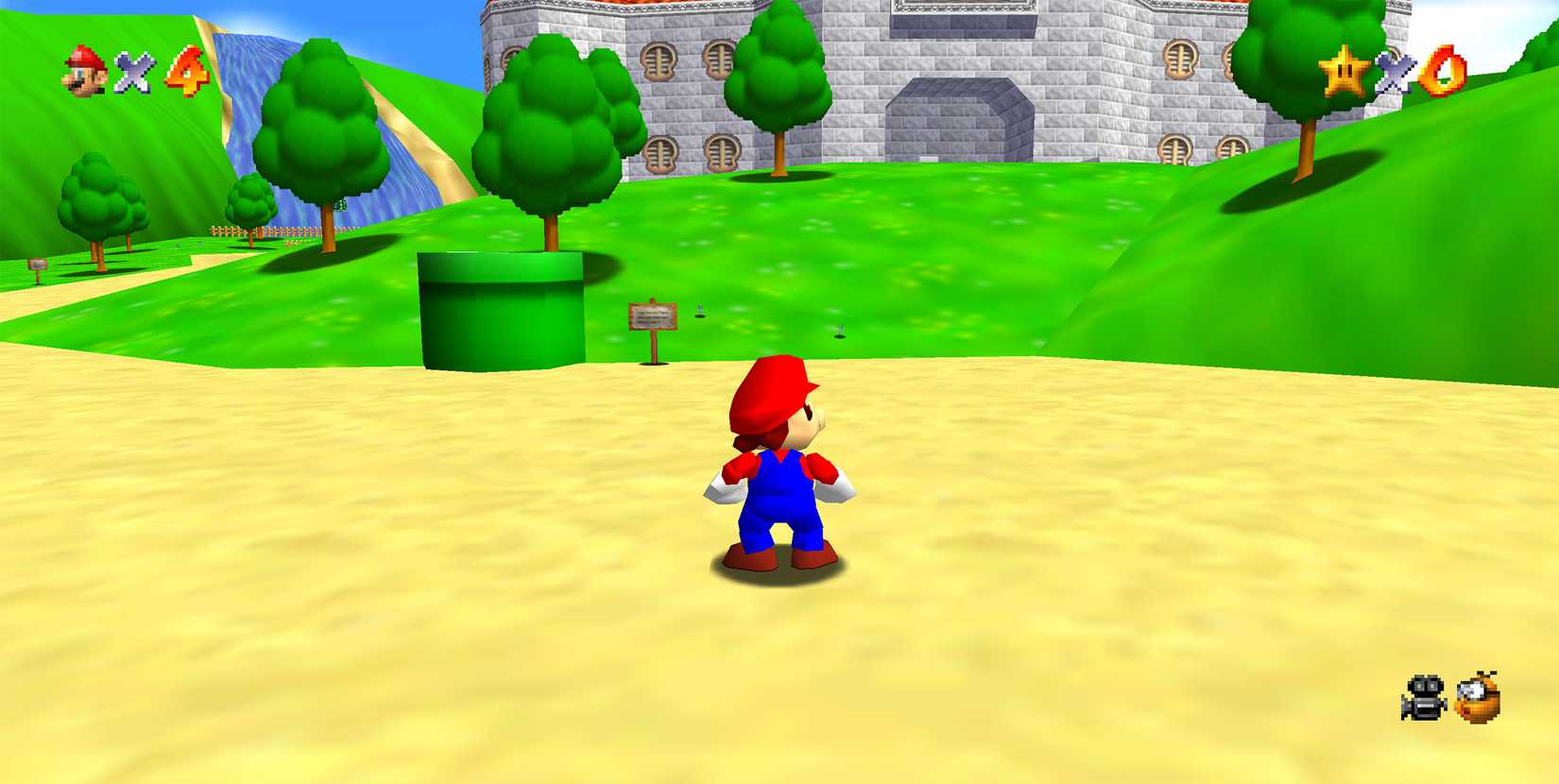 Super Mario 64 running a browser 