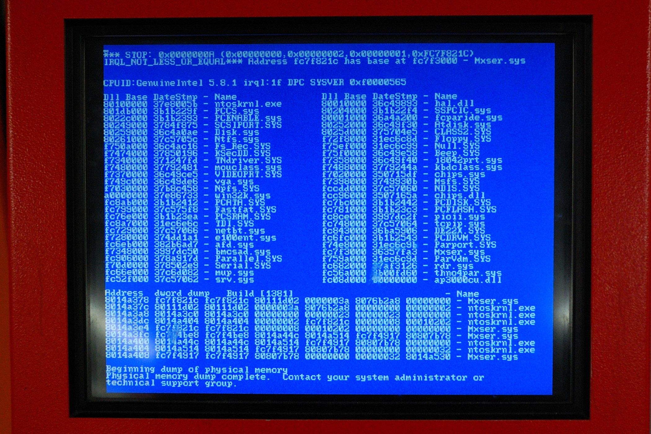 The Windows blue screen of death could have looked completely different ...