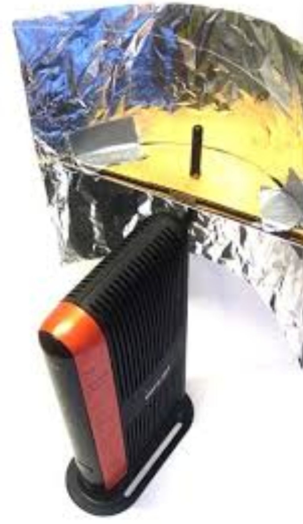 I tried boosting my router's signal with aluminum foil, and the results ...