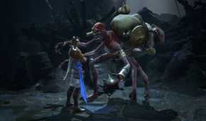 Sargon talking to The Scrapper in Prince of Persia The Lost Crown