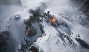 A wreckage in the snowy mountain top