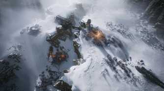 A wreckage in the snowy mountain top