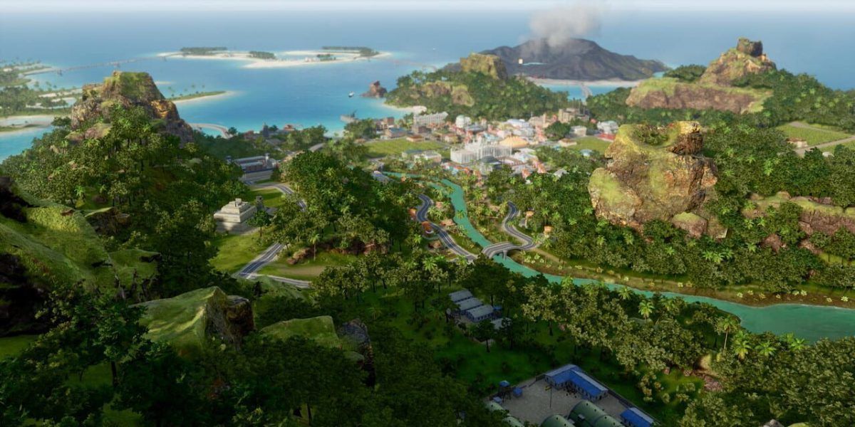 A tropical island in the Caribbean