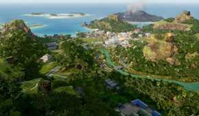 A tropical island in the Caribbean
