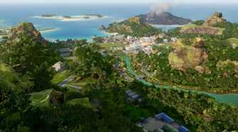 A tropical island in the Caribbean