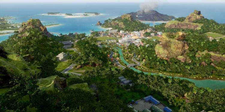 A tropical island in the Caribbean