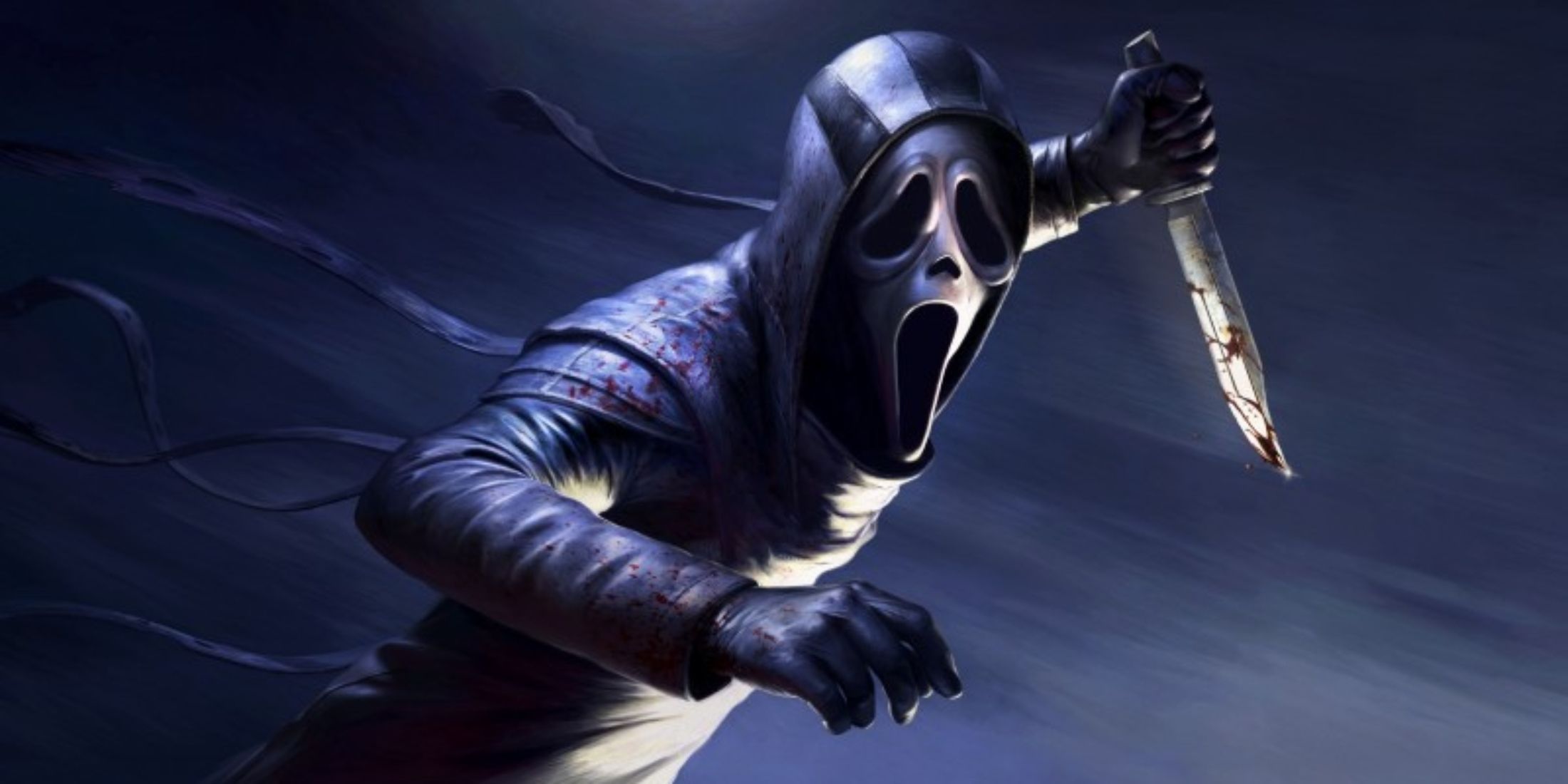 The keyart of Ghostface in Dead by Daylight