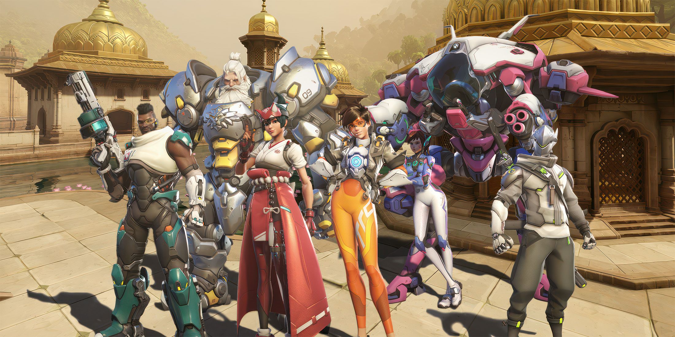 A shot of the heroes from Overwatch.