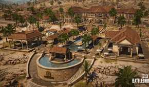 Screenshot from PUBG: Battlegrounds video game of in-game resort location.