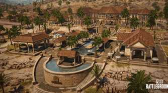 Screenshot from PUBG: Battlegrounds video game of in-game resort location.