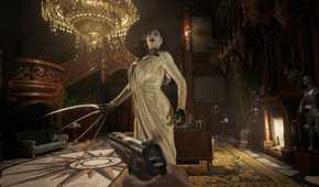 Fighting Lady Dimistrescu in Resident Evil Village