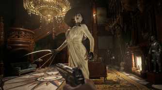 Fighting Lady Dimistrescu in Resident Evil Village