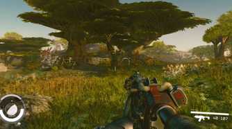Exploring a tropical planet in Starfield