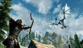 Shooting an arrow at a dragon