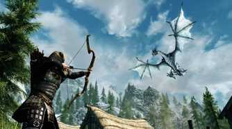 Shooting an arrow at a dragon
