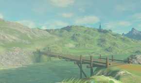 concept art of a bridge in Breath of the Wild