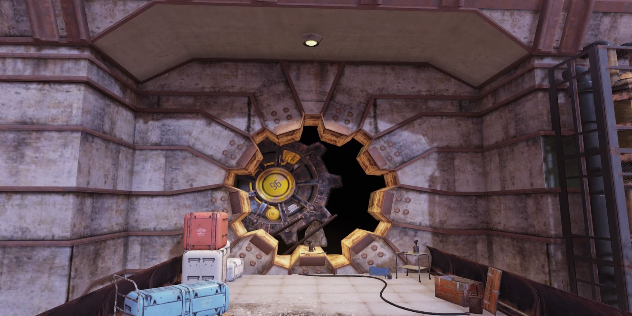 A vault opening in Fallout 76