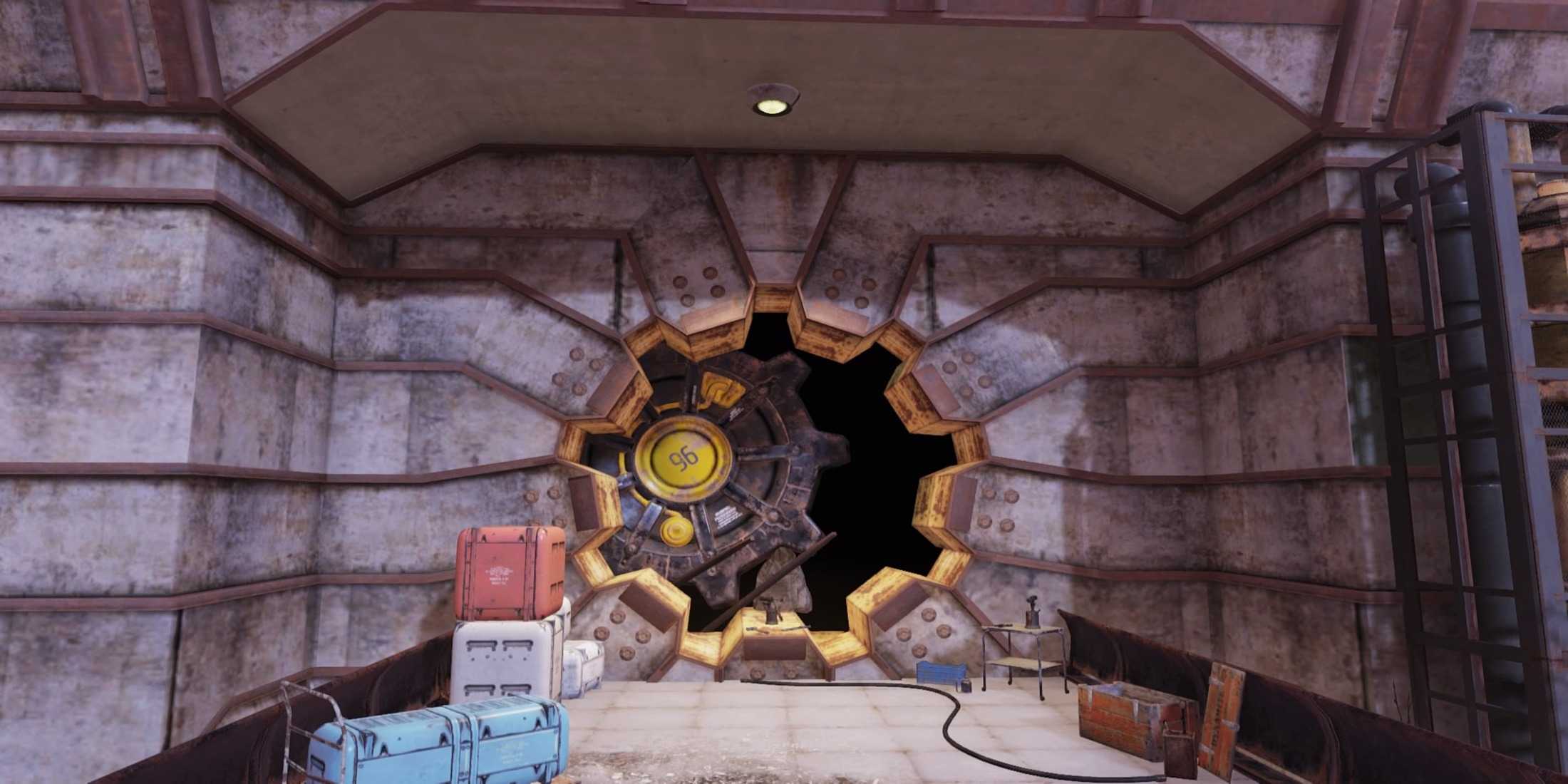 A vault opening in Fallout 76