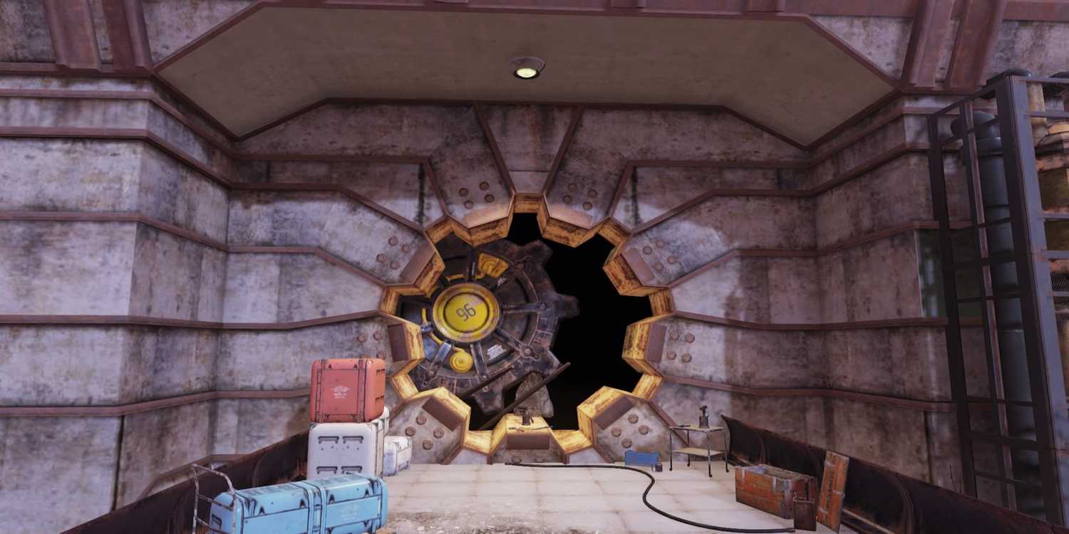 A vault opening in Fallout 76