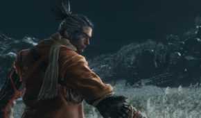 Close up of Sekiro with gray hair
