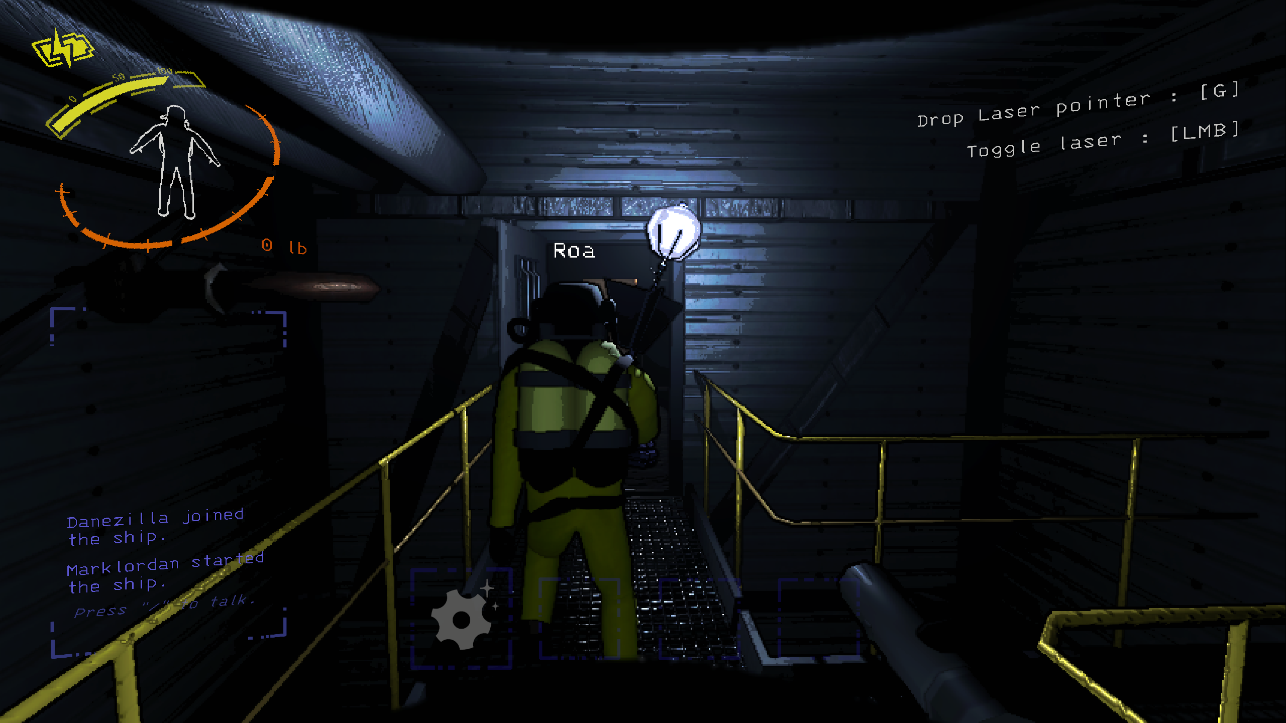 A dark walkway from Lethal Company