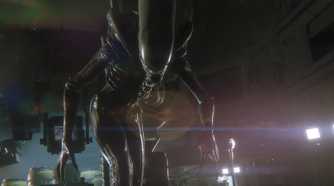 An up close image of a xenomorph from Alien Isolation