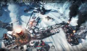 A top down view of a city in Frostpunk 2