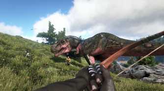 Hunting a T. Rex in ARK: Survival Evolved