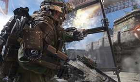 A screenshot of gameplay showing the EXO shield in Call of Duty: Advanced Warfare