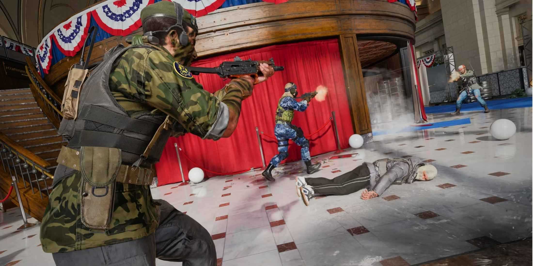 A screenshot of a shootout in multiplayer for Call of Duty: Black Ops 6