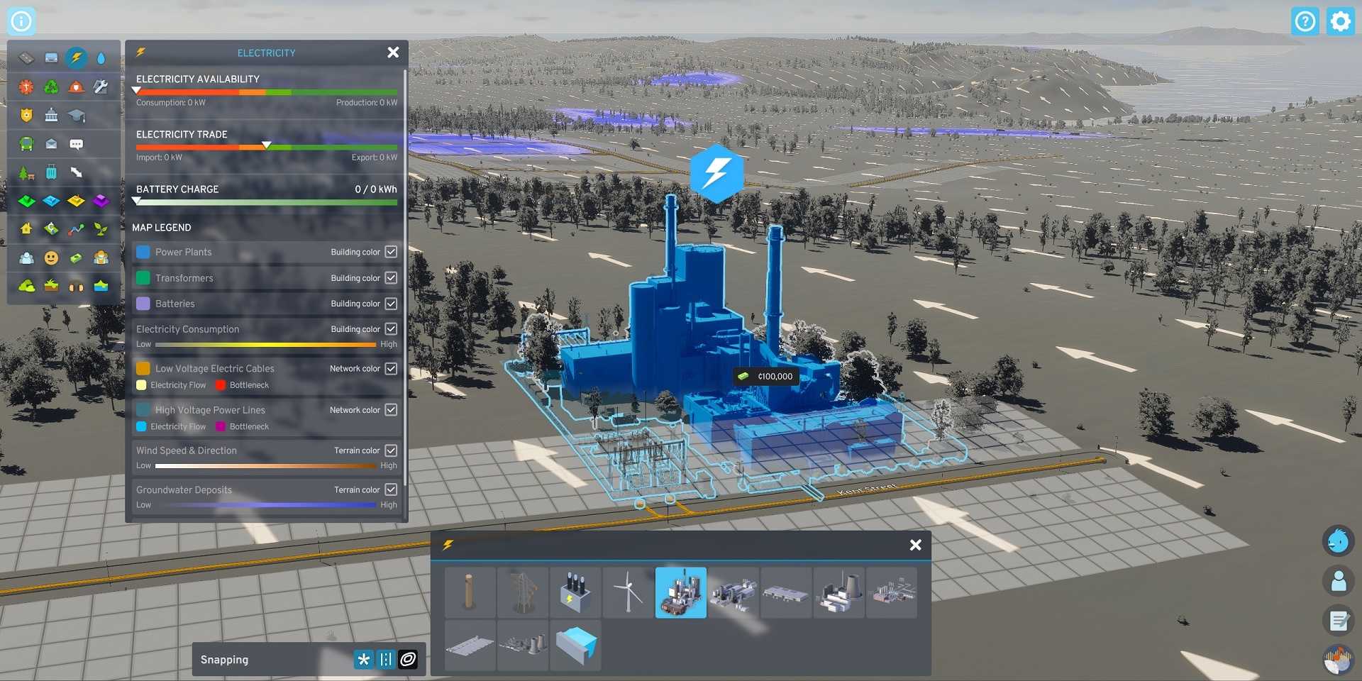 Construction Blueprints when placing a building in Cities: Skylines 2