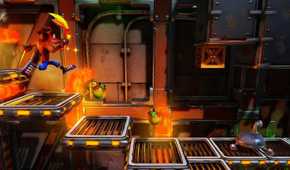 crash bandicoot jumping to a platform
