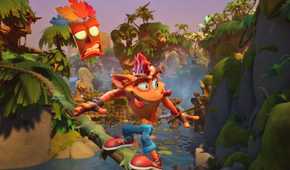 vine-grinding in crash bandicoot 4