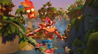 vine-grinding in crash bandicoot 4