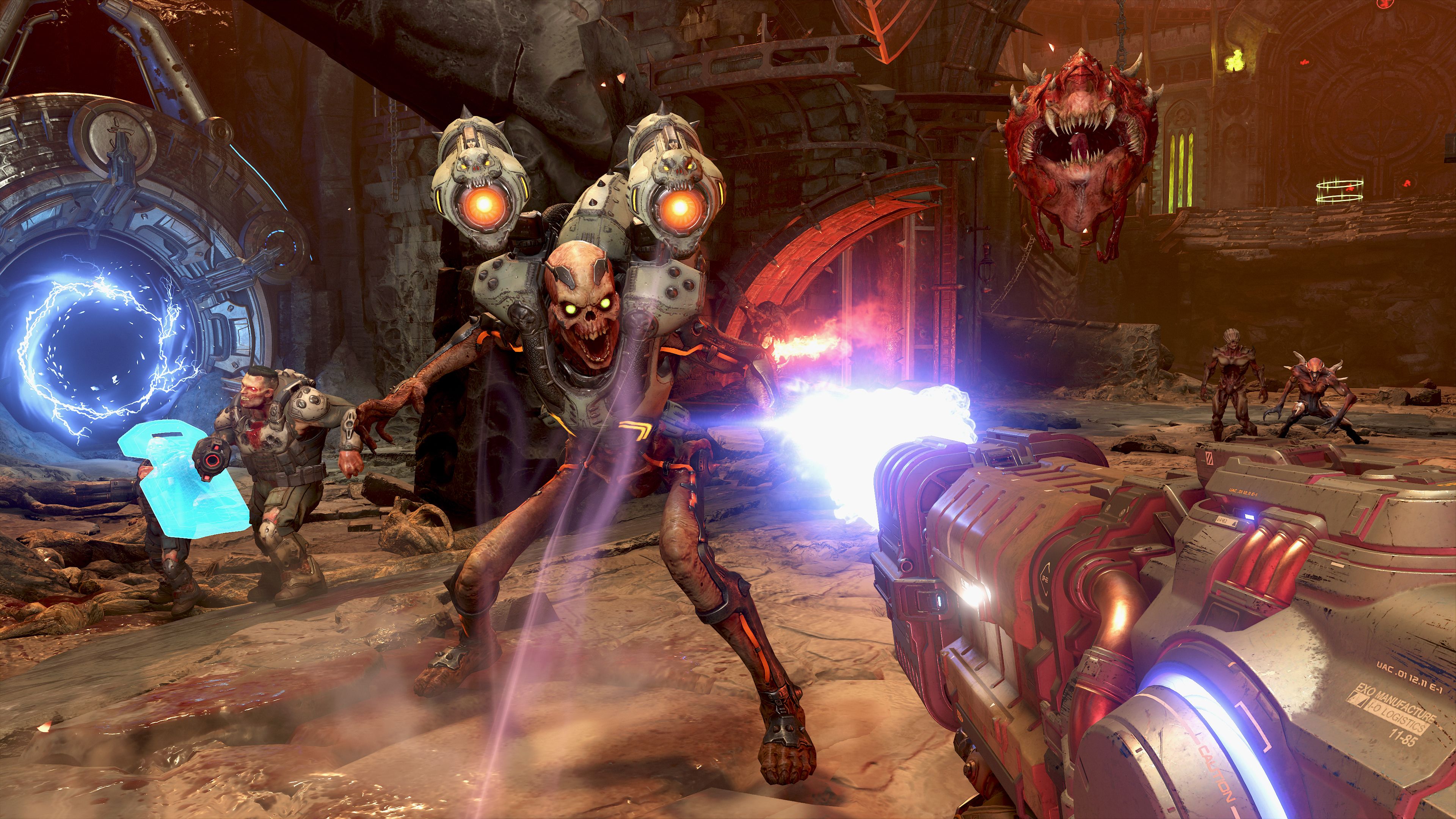 A screenshot of combat from Doom Eternal