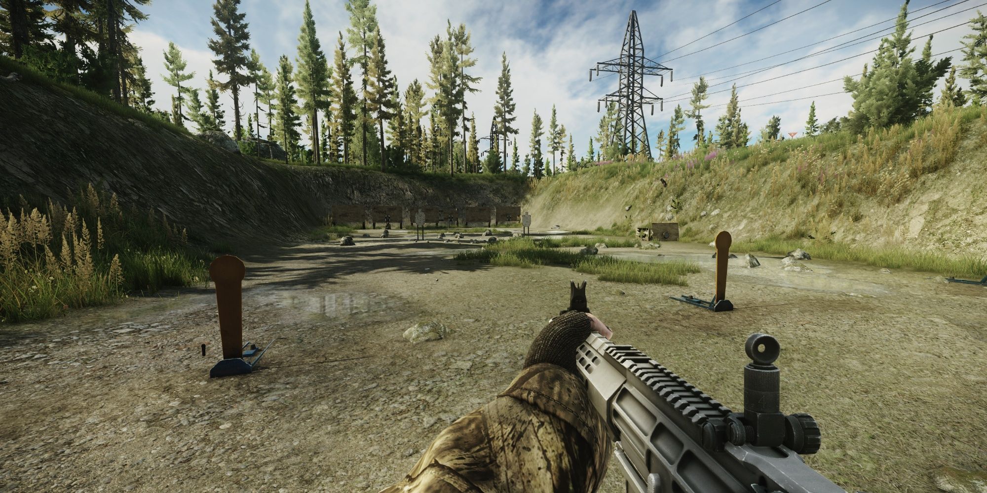 escape from tarkov soldier in a shooting range