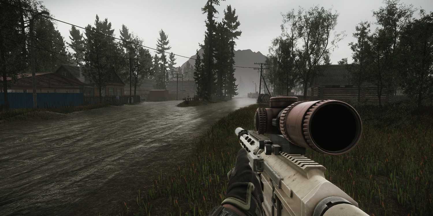 escape from tarkov rainy dirt road