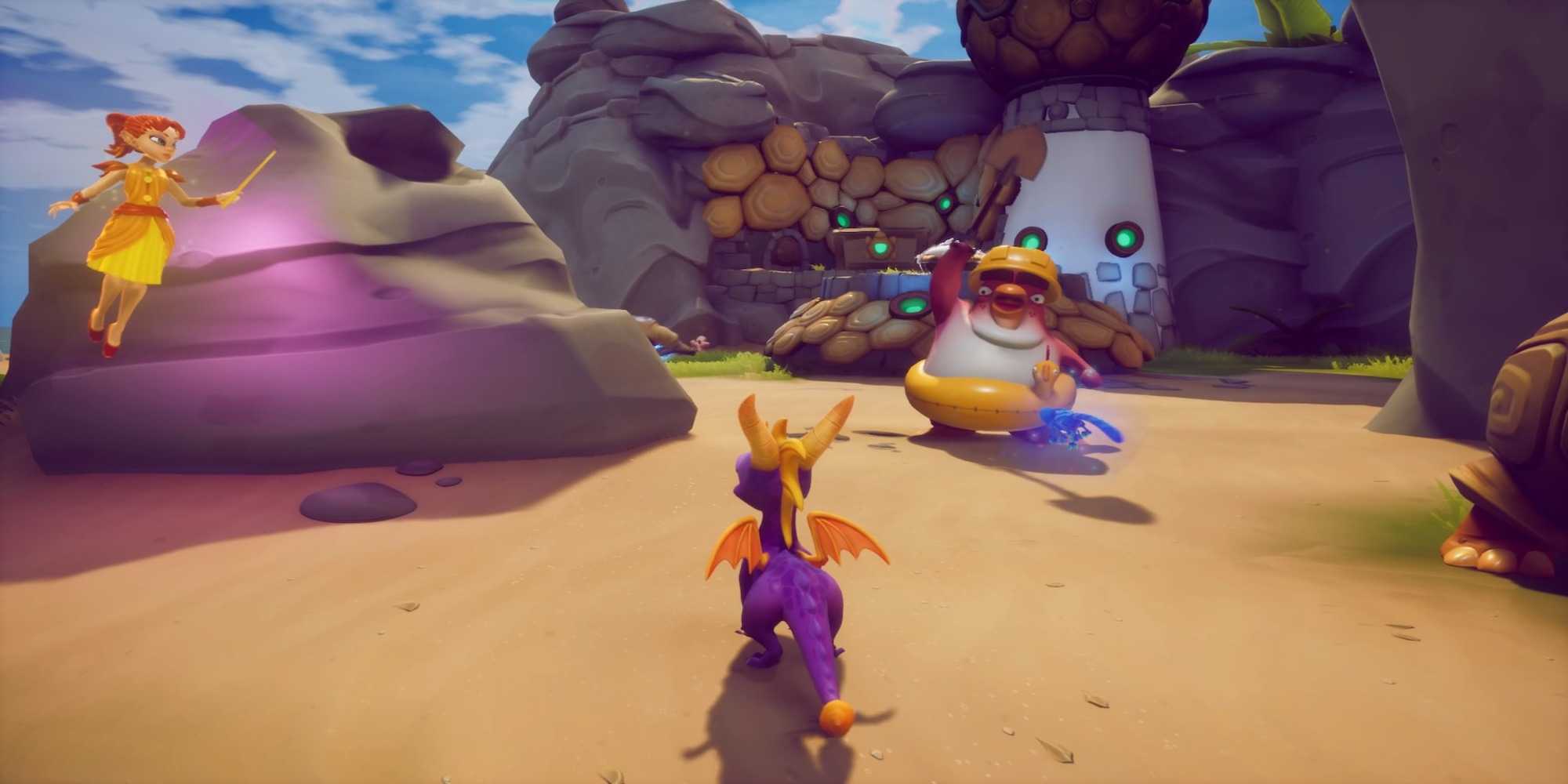 Spyro on the beach