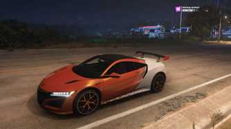 forza horizon 5 acura nsx orange and white car