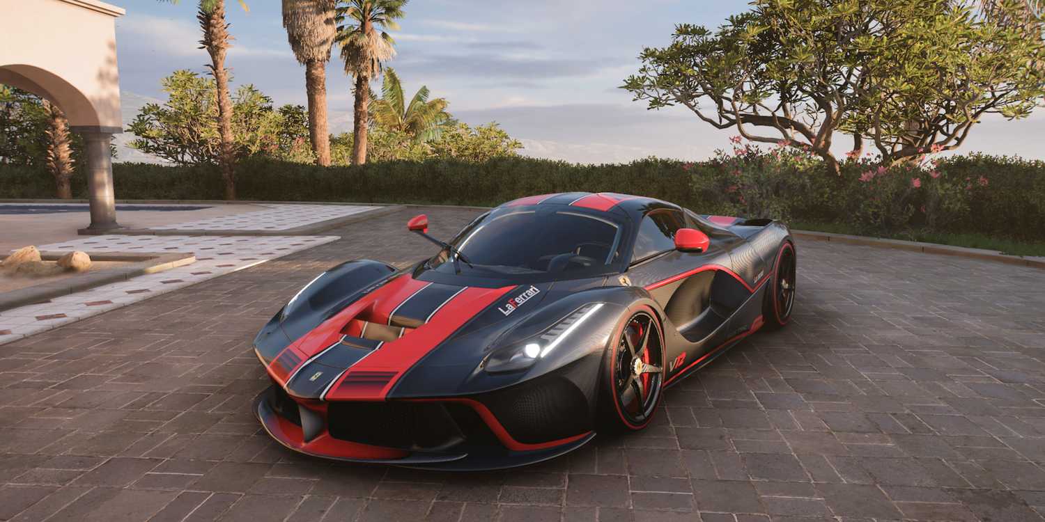 forza horizon 5 ferrari laferrari black and red
