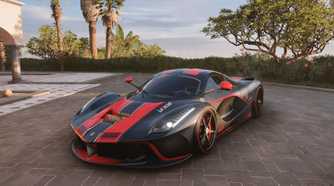 forza horizon 5 ferrari laferrari black and red