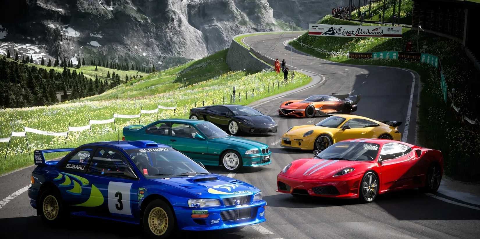 A screenshot of multiple cars in Gran Turismo 7