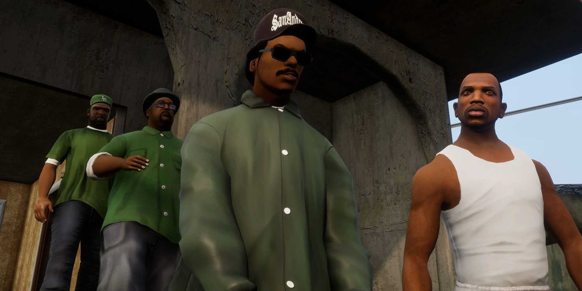 GTA San Andreas, the crew standing