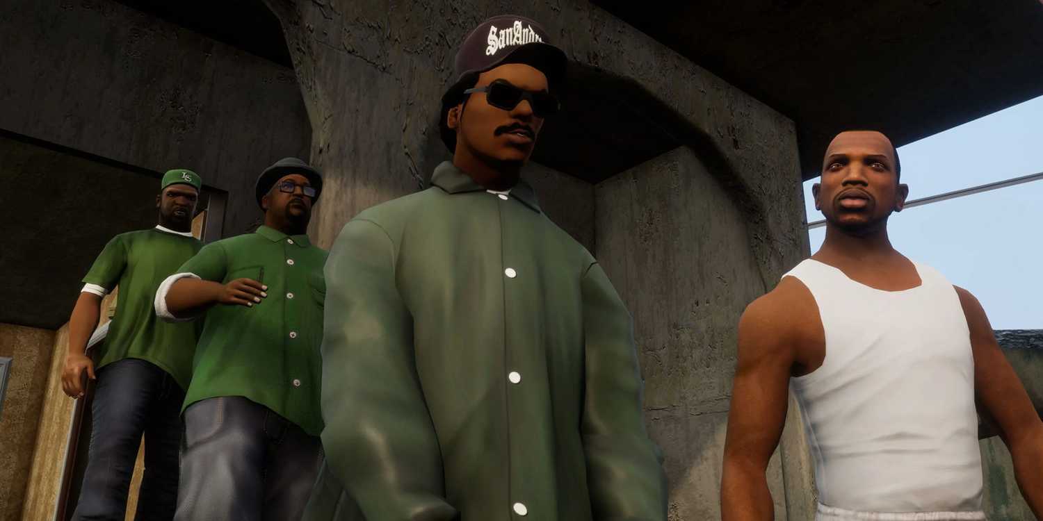 GTA San Andreas, the crew standing
